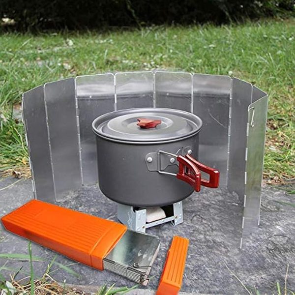 10 Plate Foldable Stove Windshield Stove for Outdoor Cooking and Camping - Image 5
