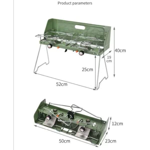 Portable Camping Stove Double Burner With Storage Bag - Image 6