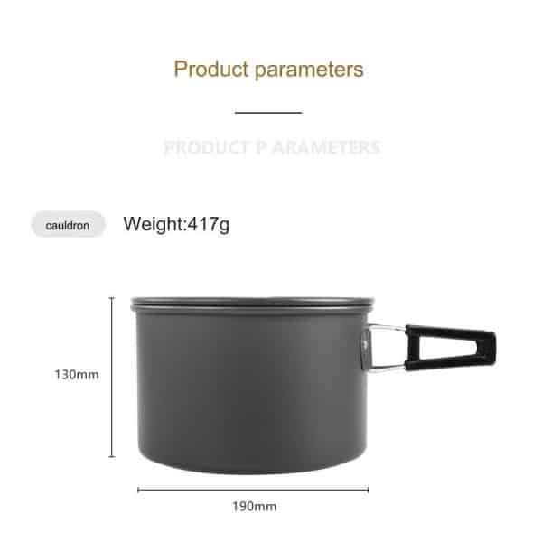 DS-511 4-5 Person Outdoor Camping Cookware Kit Cooking Set - Image 5
