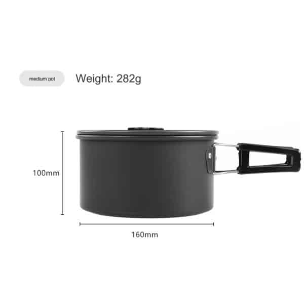 DS-511 4-5 Person Outdoor Camping Cookware Kit Cooking Set - Image 6