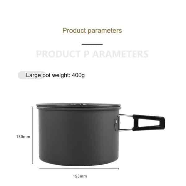 DS-508 4-5 Person Outdoor Camping Cookware Cooking Set - Image 5