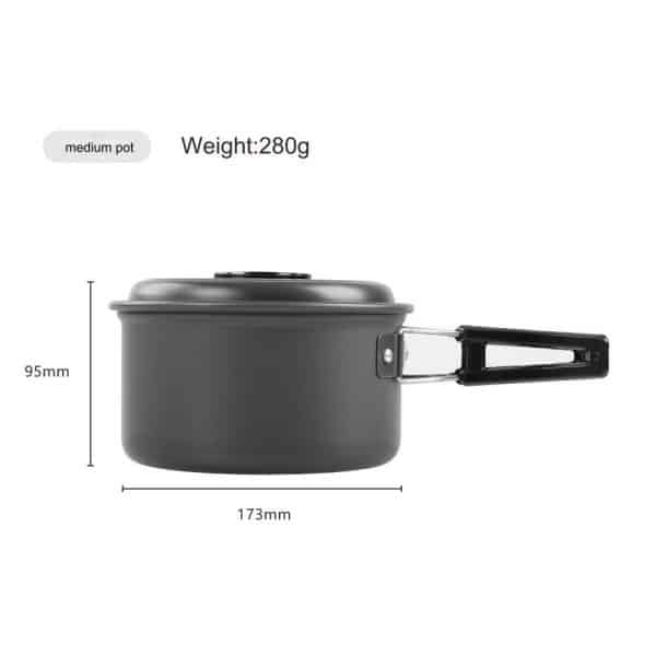 DS-508 4-5 Person Outdoor Camping Cookware Cooking Set - Image 6