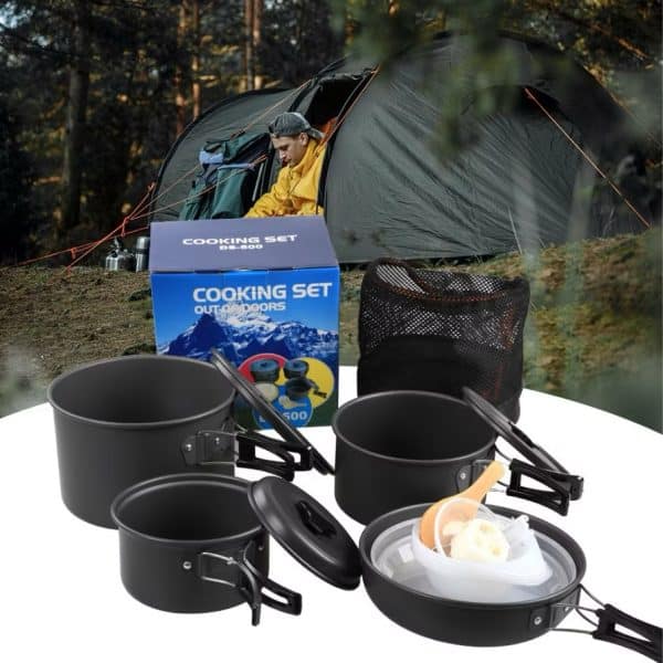 DS-500 4-5 Person Outdoor Camping Cookware Cooking Set - Image 2