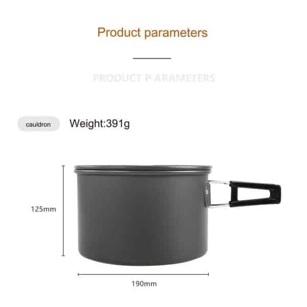 DS-500 4-5 Person Outdoor Camping Cookware Cooking Set - Image 5