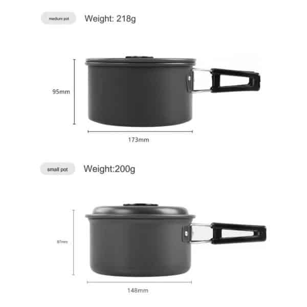DS-500 4-5 Person Outdoor Camping Cookware Cooking Set - Image 6