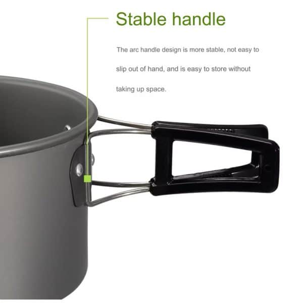 DS-308 2-3 Person Outdoor Camping Cookware Cooking Set - Image 6