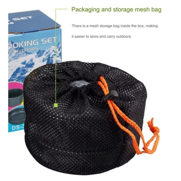 DS-308 2-3 Person Outdoor Camping Cookware Cooking Set - Image 9