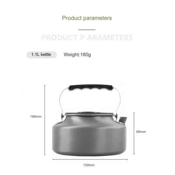 1 Litre Outdoor Camping Kettle - Image 6