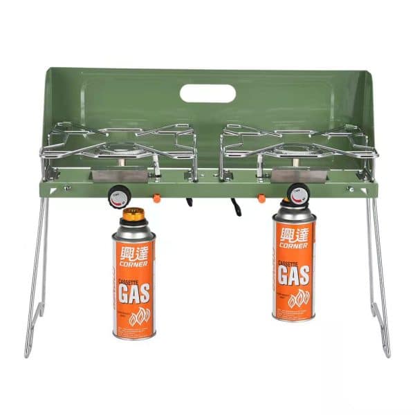 Portable Camping Stove Double Burner With Storage Bag - Image 3