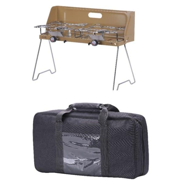 Portable Camping Stove Double Burner With Storage Bag - Image 2