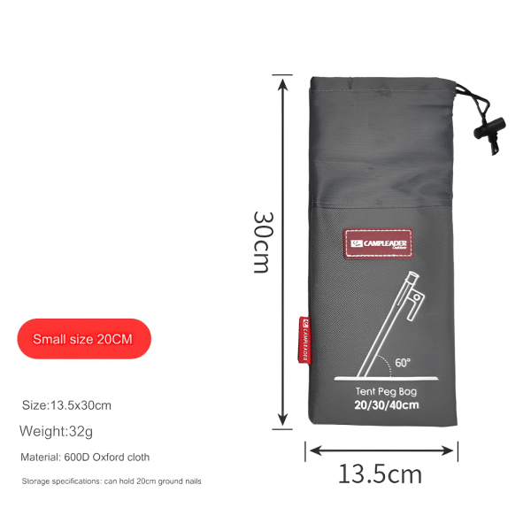 Campleader Nail Peg Storage Bag 20cm 30cm 40cm - Image 5