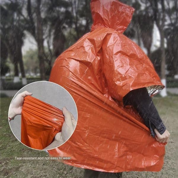Emergency Pocket Size Outdoor Poncho Waterproof And Windproof - Image 3