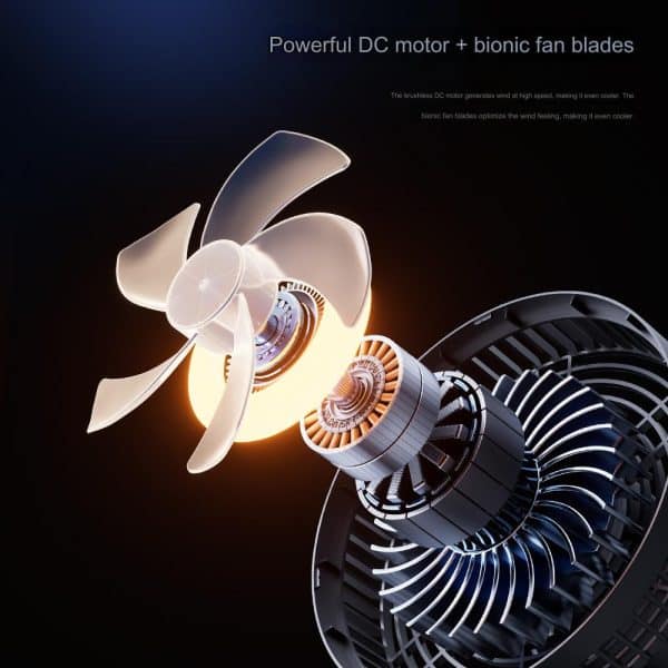 12000mAh Rechargeable Portable Camping Tripod Fan - Image 4