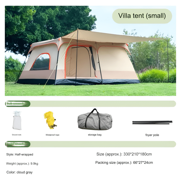 4-6 Person Family Cabin Tent With Side Awning - Image 2
