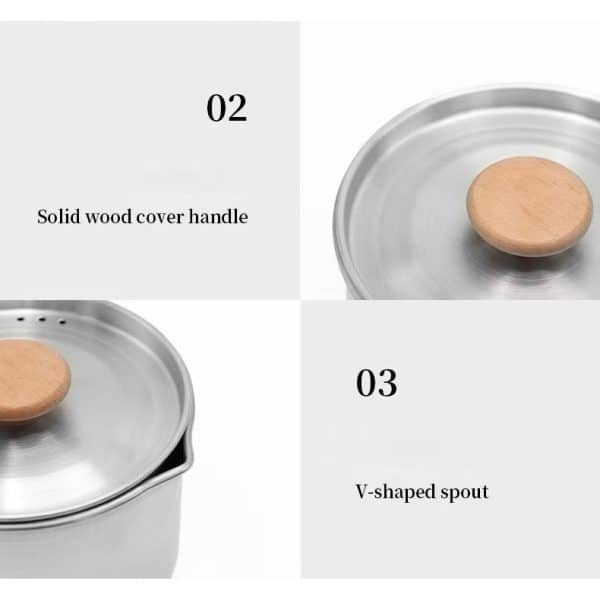 1L 304 Stainless Steel Cooking Pot - Image 6