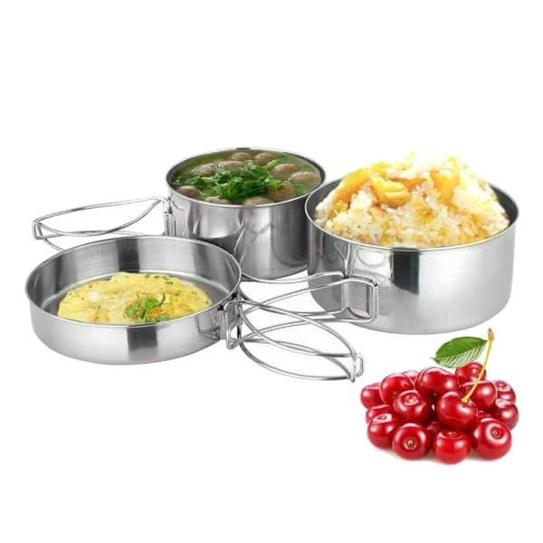 8pcs Camping Cooking Set Stainless Steel - Image 6