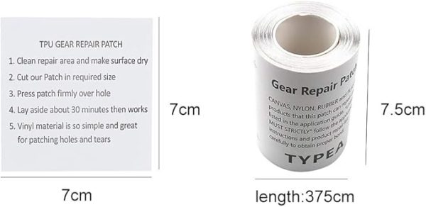 3pcs Waterproof Tent Repair Tape TPU Self-Adhesive Outdoor Use Clear Patches And Seal Tape Clear - Image 2