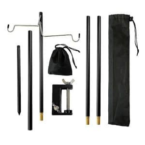 Double Side Hanger Aluminum Lantern Light Pole 149cm