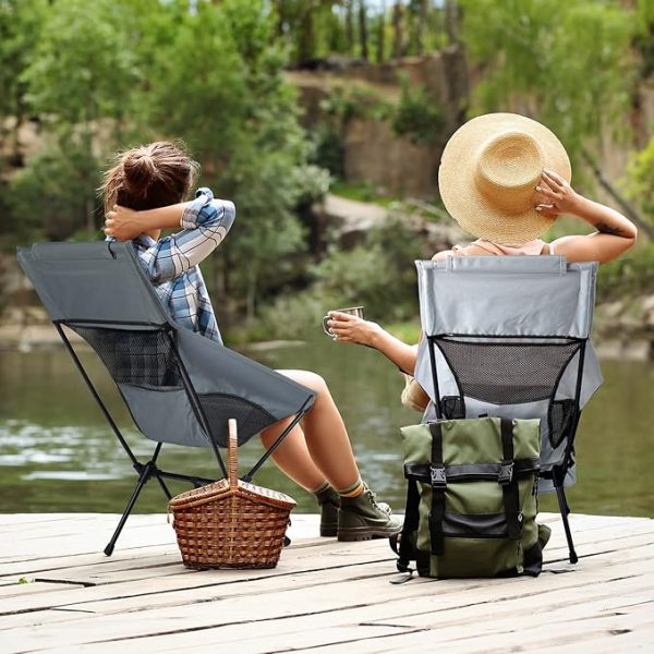 Outdoor Camping Moon Chair Foldable High Back/Low Back - Image 15