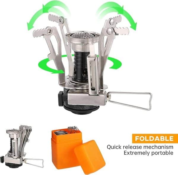 Mini Portable Ultralight Outdoor Backpacking Camping Stoves with Fire Ignition - Image 5