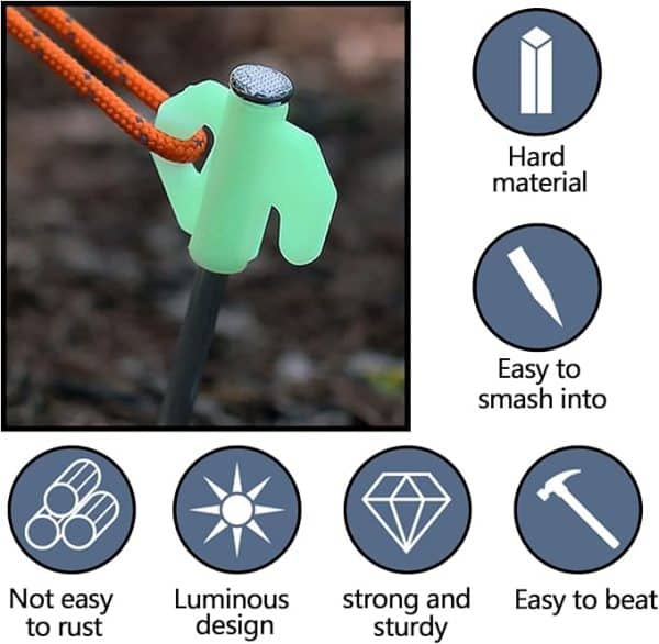 21cm Luminous Camping Peg Stake Glow in the Dark - Image 7