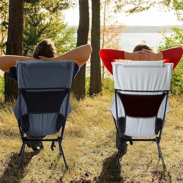 Outdoor Camping Moon Chair Foldable High Back/Low Back - Image 16