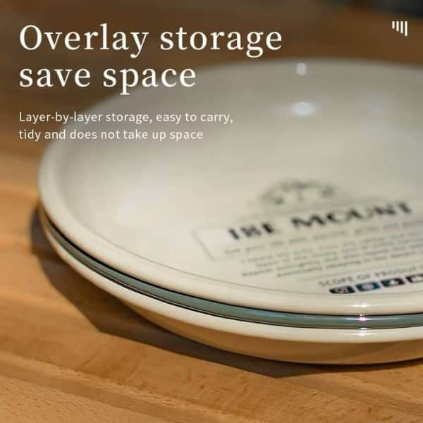Outdoor Enamel Dinner Plate Camping Tableware