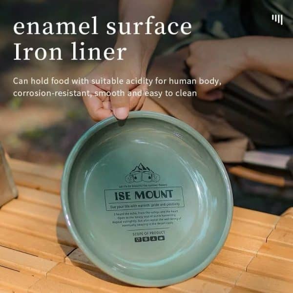 Outdoor Enamel Dinner Plate Camping Tableware - Image 6