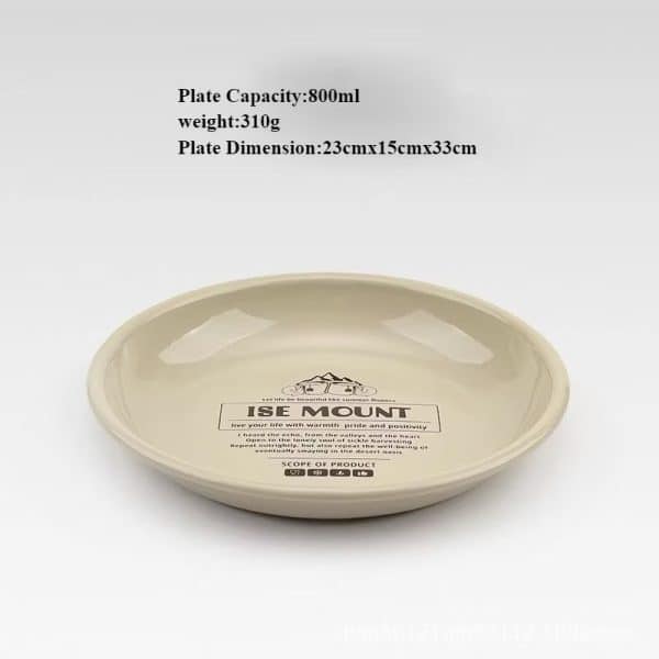 Outdoor Enamel Dinner Plate Camping Tableware - Image 3