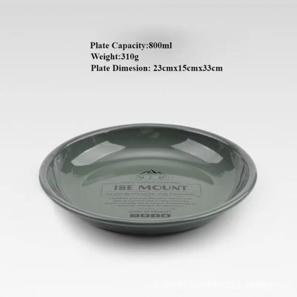 Outdoor Enamel Dinner Plate Camping Tableware - Image 2