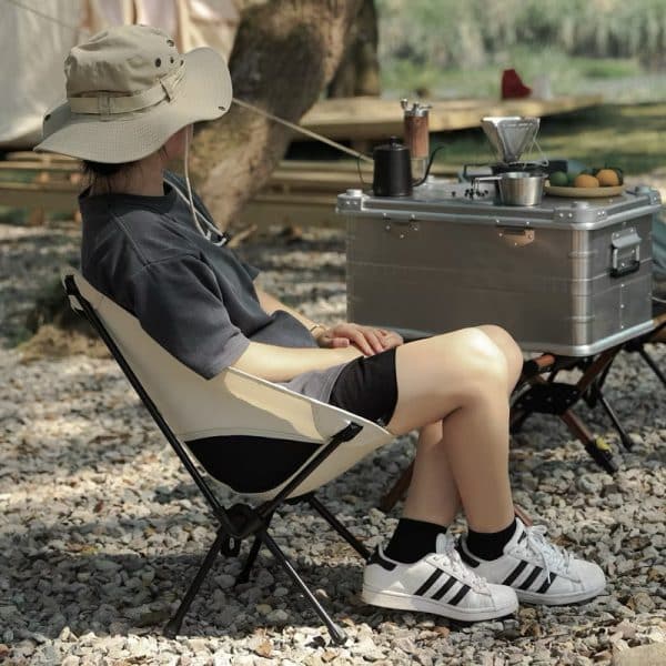 Outdoor Camping Moon Chair Foldable High Back/Low Back - Image 3