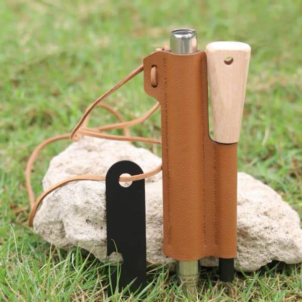 Ultimate Fire Starter Survival Tool Kit with Wood Handle for Emergency Survival and Outdoor Adventures