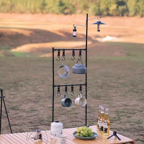 Multifunctional Portable Organizer Cutlery Hanging Rack With Double Lamp Hook - Image 2