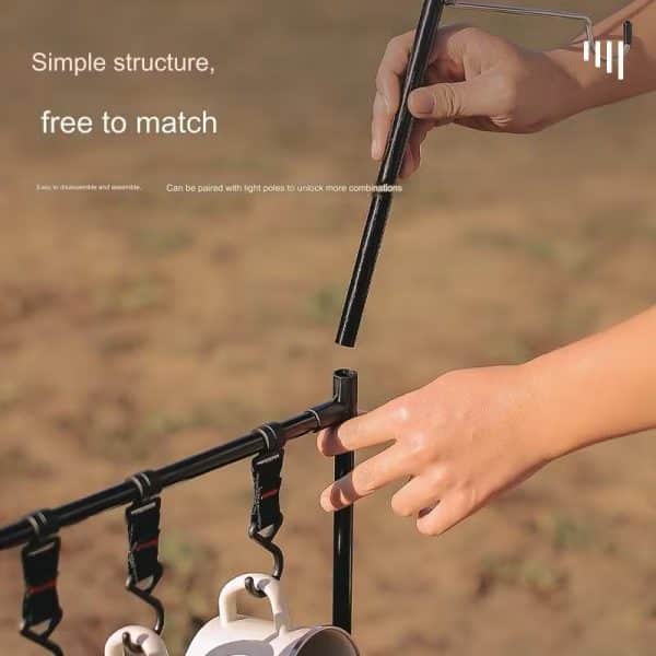 Multifunctional Portable Organizer Cutlery Hanging Rack With Double Lamp Hook - Image 7