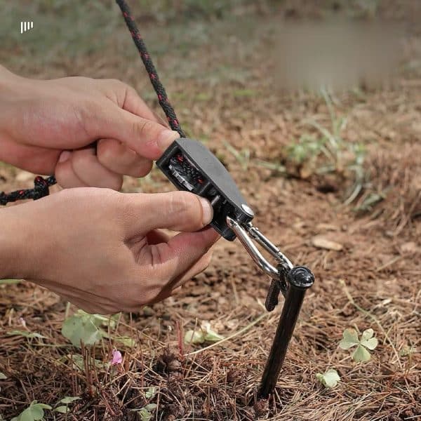 Tent Rope Guy lines Adjustable Gear with Pulley Tensioner Tent Cord for Camping - Image 6