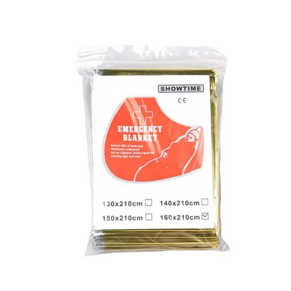 Waterproof Emergency Foil Thermal Blanket Outdoor Survival First Aid Military Rescue Kit - Image 3