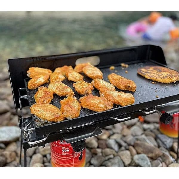 Non-Stick Cast-Iron Pan Grilled For Camping Double Burner Stove - Image 6