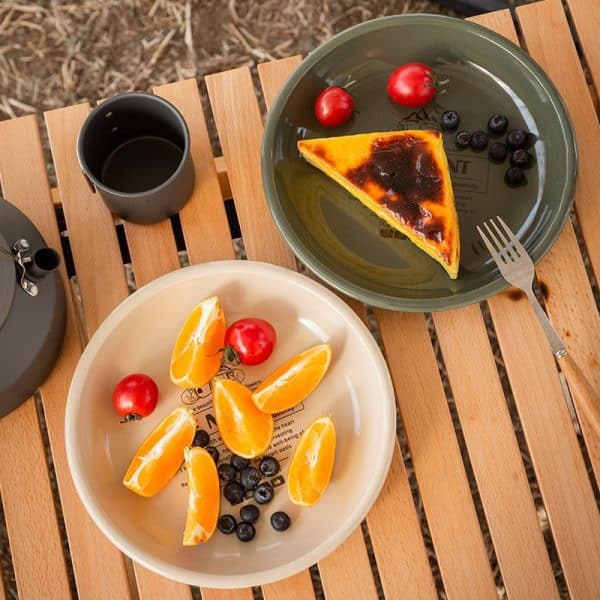 Outdoor Enamel Dinner Plate Camping Tableware - Image 8