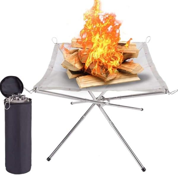 Folding Stainless Steel Portable Fire Pit for Camping Outdoor Picnic - Image 2