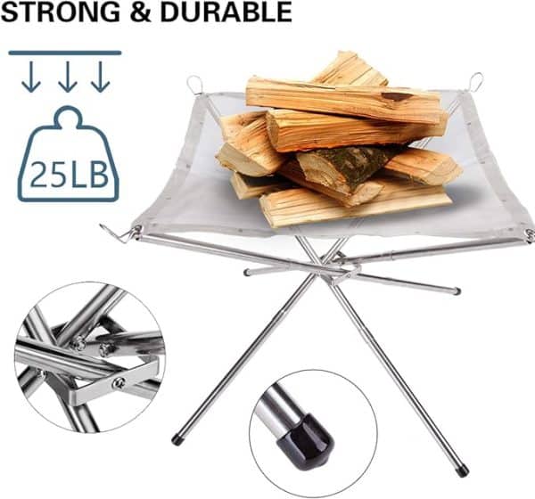 Folding Stainless Steel Portable Fire Pit for Camping Outdoor Picnic - Image 5