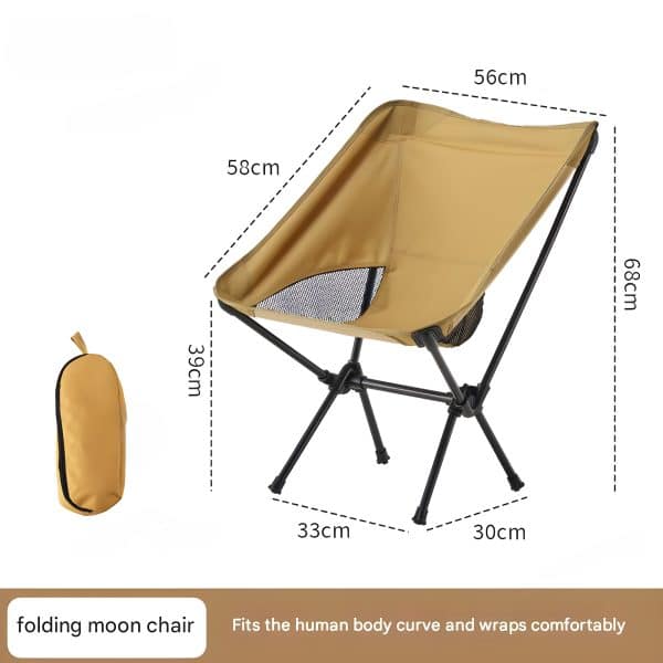 Portable Foldable Outdoor Camping Moon Chair - Image 8