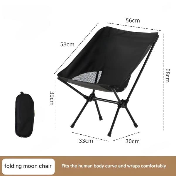 Portable Foldable Outdoor Camping Moon Chair - Image 9