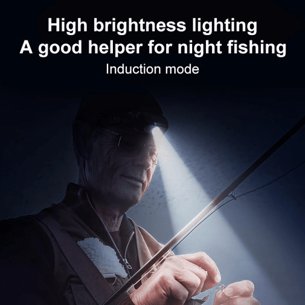 Smiling Shark TD0140 Outdoor Camping Hiking Fishing Led Head Lamp Rechargeable Sensor Headlight 3 mode Lightweight Water - Image 2