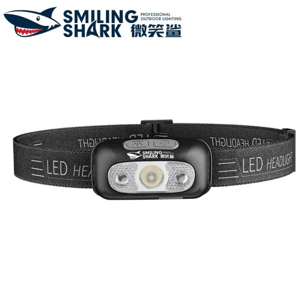 Smiling Shark TD0140 Outdoor Camping Hiking Fishing Led Head Lamp Rechargeable Sensor Headlight 3 mode Lightweight Water